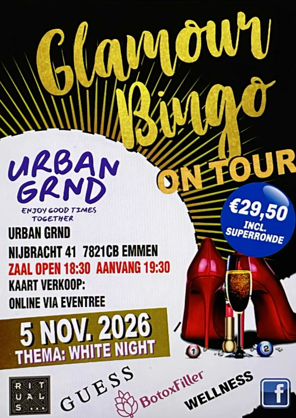 Urban Grnd White Night Bingo