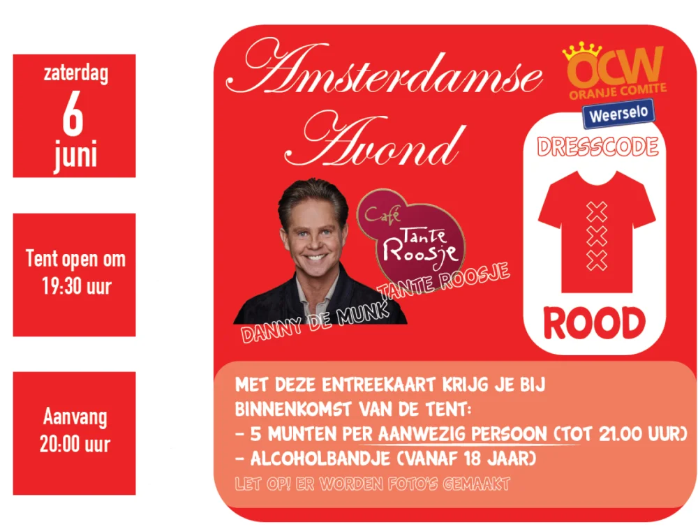 Amsterdamse avond Dorpsfeesten Weerselo 2026